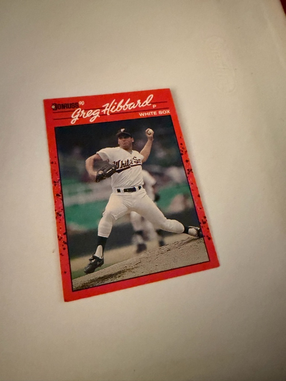 1990 Donruss Greg Hibbard white Sox baseball card